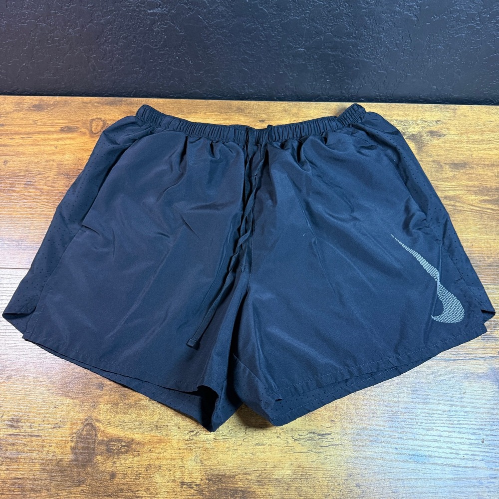 Nike Aeroswift CJ7837-010 Black Polyester Running Shorts Mens Large